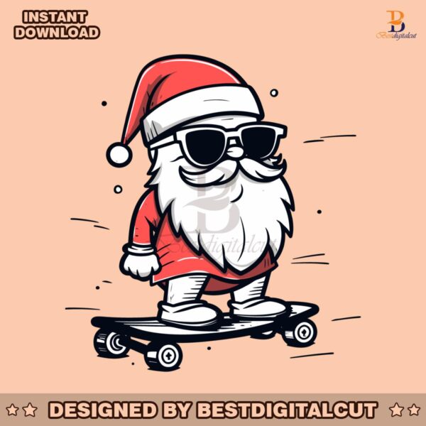 santa-skateboarding-sunglasses-svg