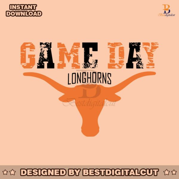 game-day-longhorns-ncaa-svg-digital-download