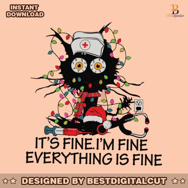 im-fine-everything-is-fine-cat-christmas-svg