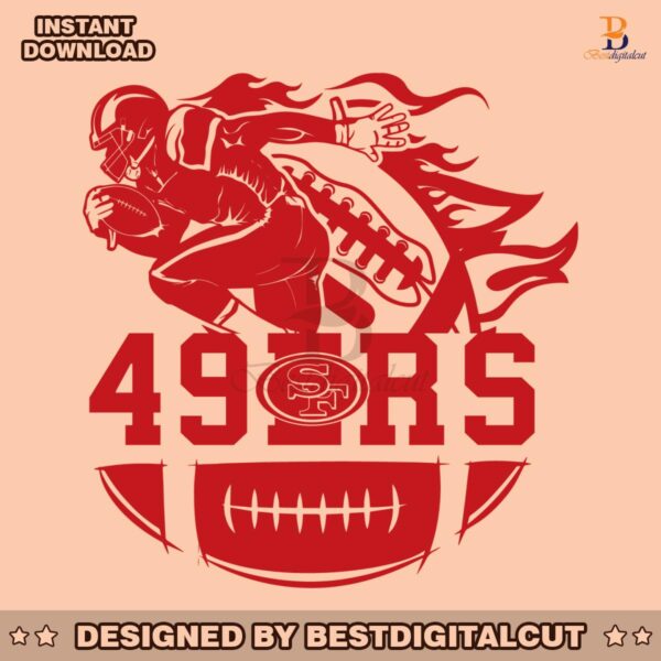 san-francisco-49ers-player-football-svg-digital-download