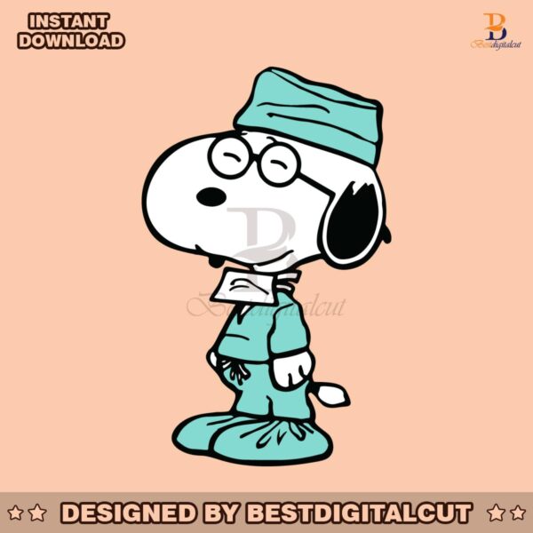 retro-peanuts-snoopy-nurse-svg