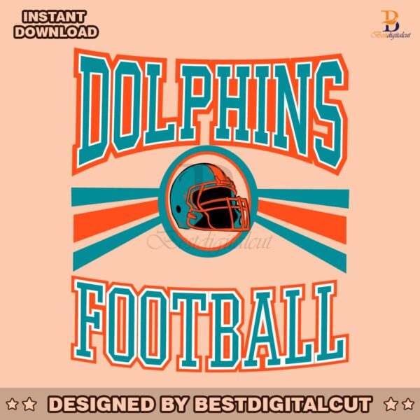 retro-dolphins-football-helmet-svg-digital-download