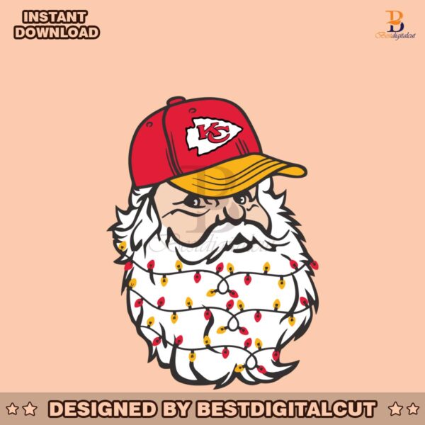 santa-kansas-city-football-christmas-lights-svg