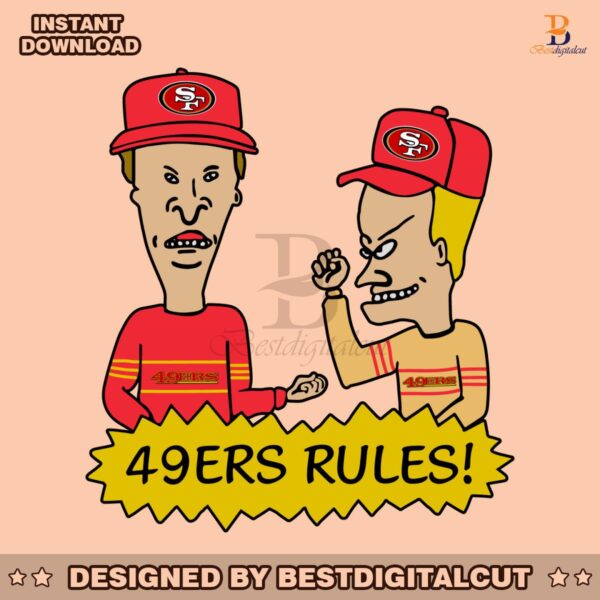 beavis-and-butt-head-san-francisco-49ers-rules-svg