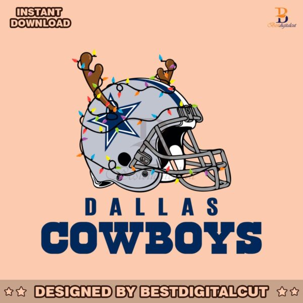 dallas-cowboys-helmet-deer-antlers-svg