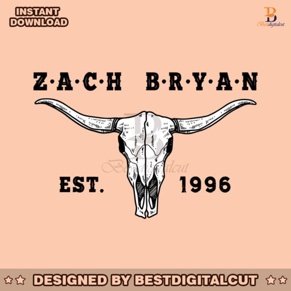 zach-bryan-est-1996-bullhead-svg-cricut-file