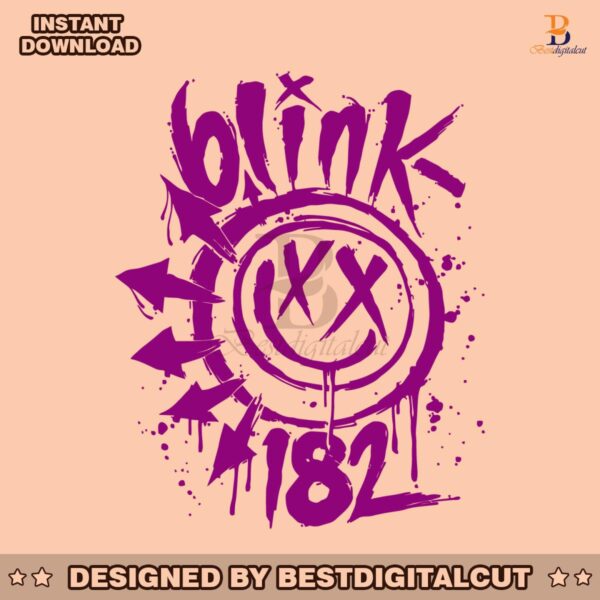 retro-blink-182-2024-tour-smiley-face-svg