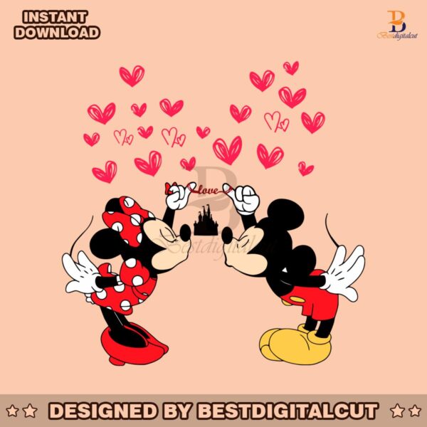 mickey-and-minnie-love-castle-svg