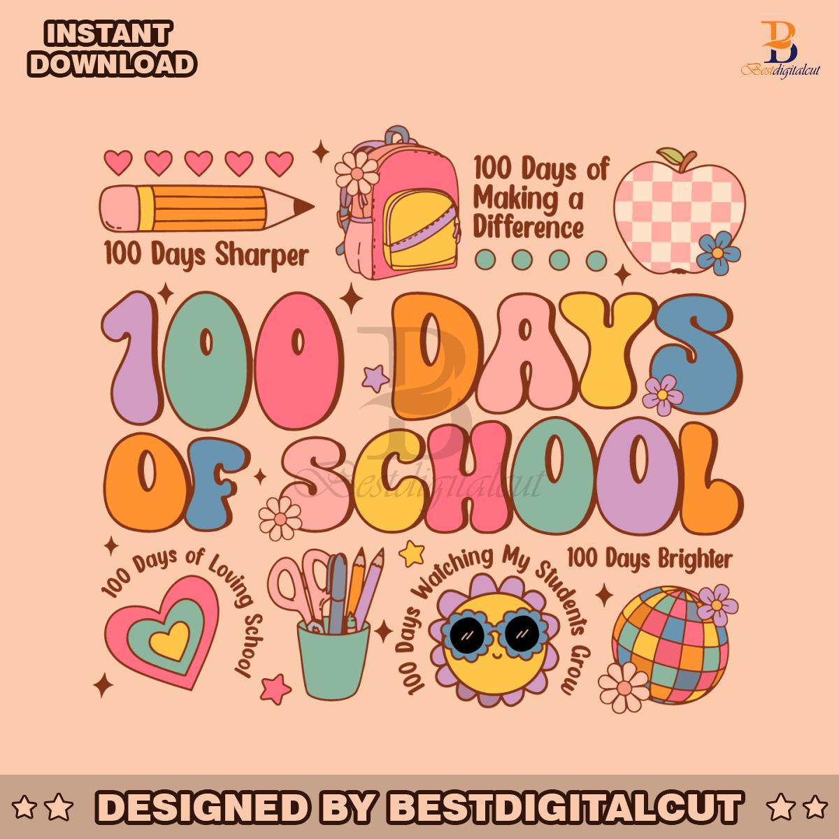 teacher-100-days-of-school-100-days-sharper-svg