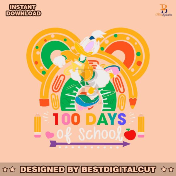 disney-donal-duck-100-days-of-school-svg