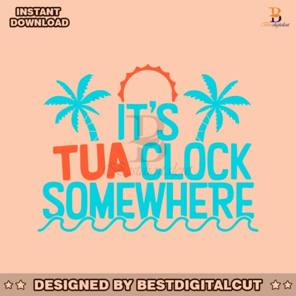 its-tua-clock-somewhere-miami-dolphin-svg