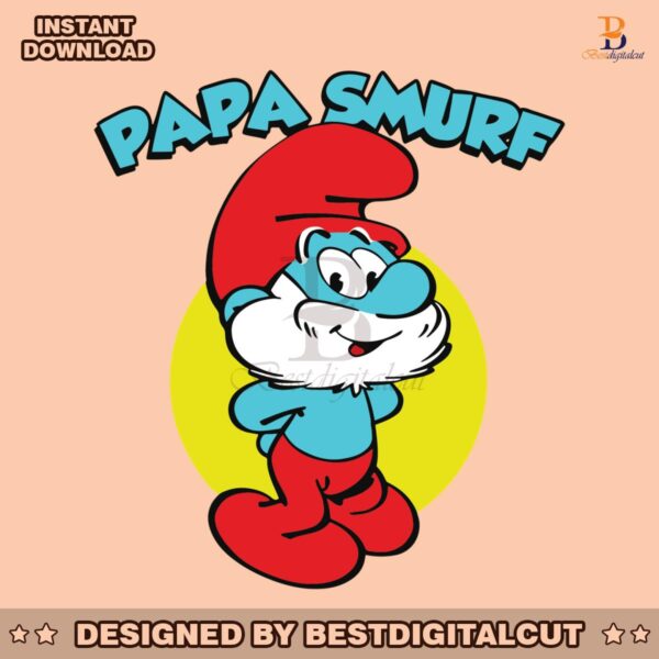 funny-papa-smurf-cartoon-character-svg