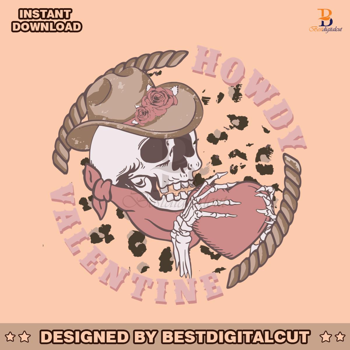 vintage-howdy-valentine-skull-skeleton-svg