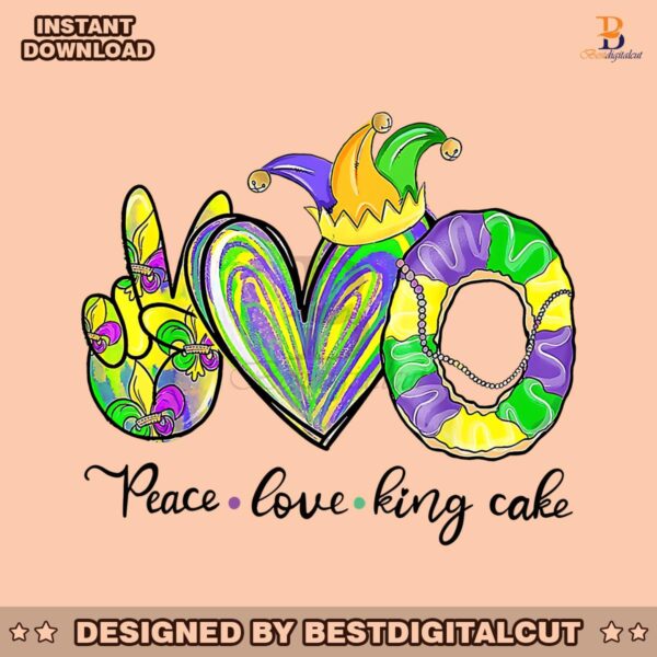 peace-love-king-cake-mardi-gras-png