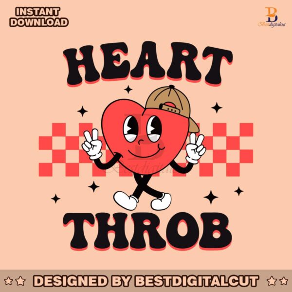 retro-heart-throb-checkered-svg