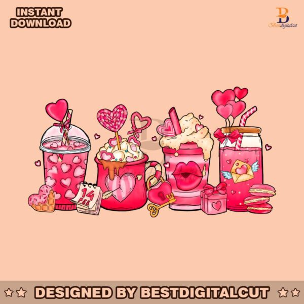 retro-pink-valentine-coffee-png