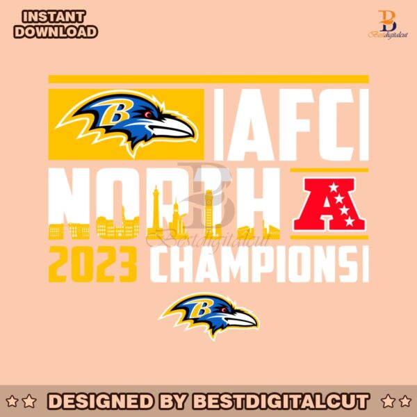 afc-north-2023-champions-baltimore-ravens-svg