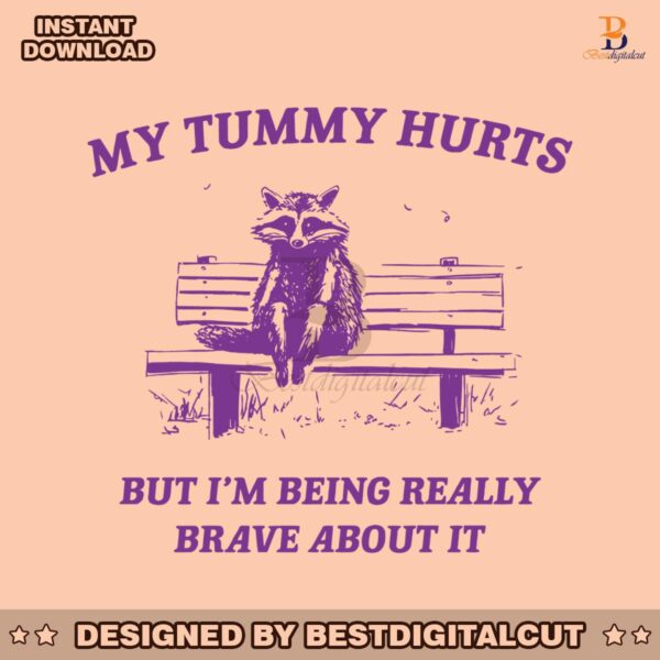 my-tummy-hurts-raccoon-meme-svg