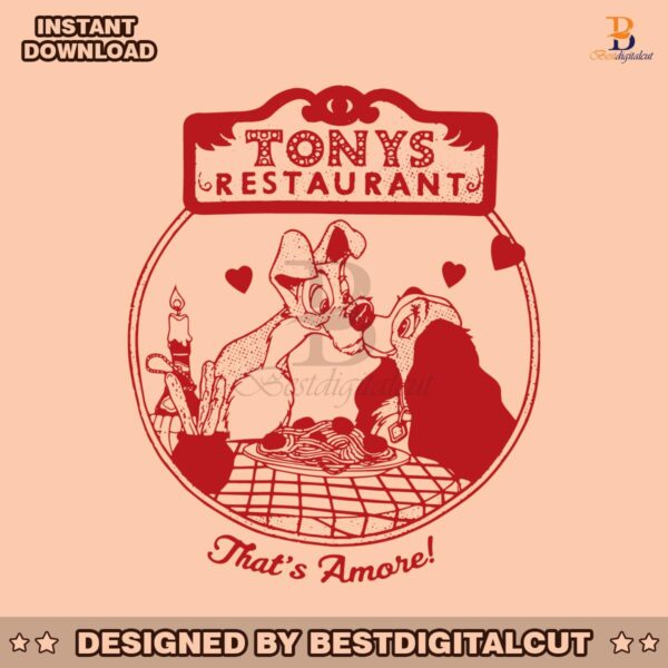 retro-lady-and-tramp-tonys-restaurant-svg