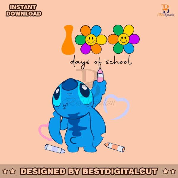 100-days-of-school-stitch-drawing-svg