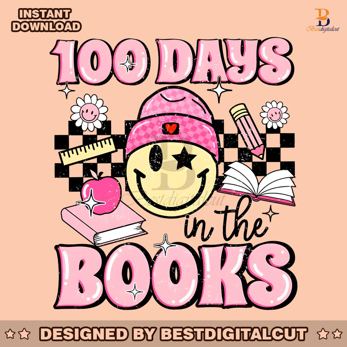 100-days-in-the-books-smiley-face-png