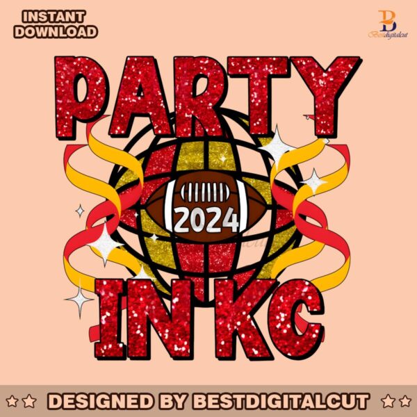 party-in-kc-football-2024-disco-ball-png