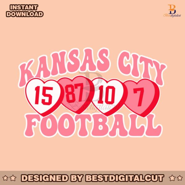 valentine-kansas-city-football-hearts-svg-digital-download