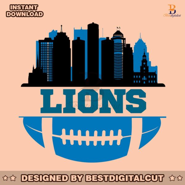 nfl-lions-football-skyline-svg