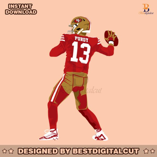 brock-purdy-san-francisco-49ers-player-svg-digital-download