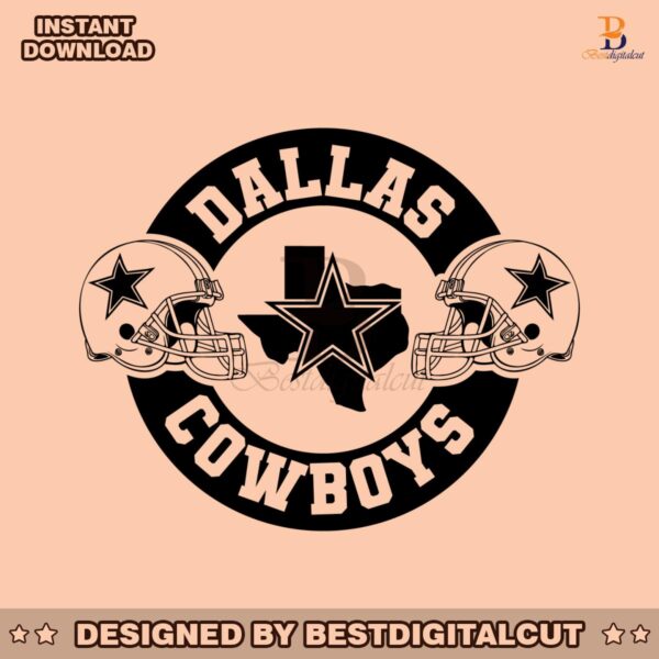 dallas-cowboys-helmet-texas-map-svg-digital-download
