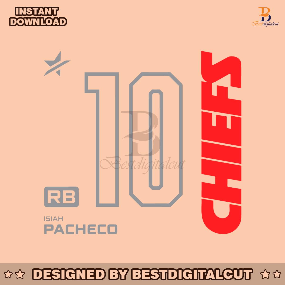 Kansas City Chiefs Isiah Pacheco 10 SVG » Best Digital Cut