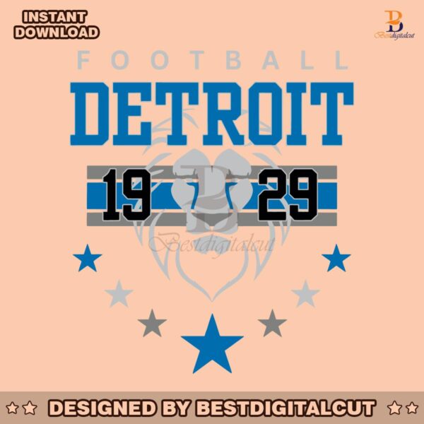 vintage-detroit-football-1929-star-svg