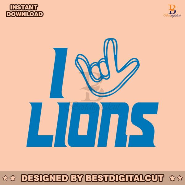 love-sign-lions-football-team-svg