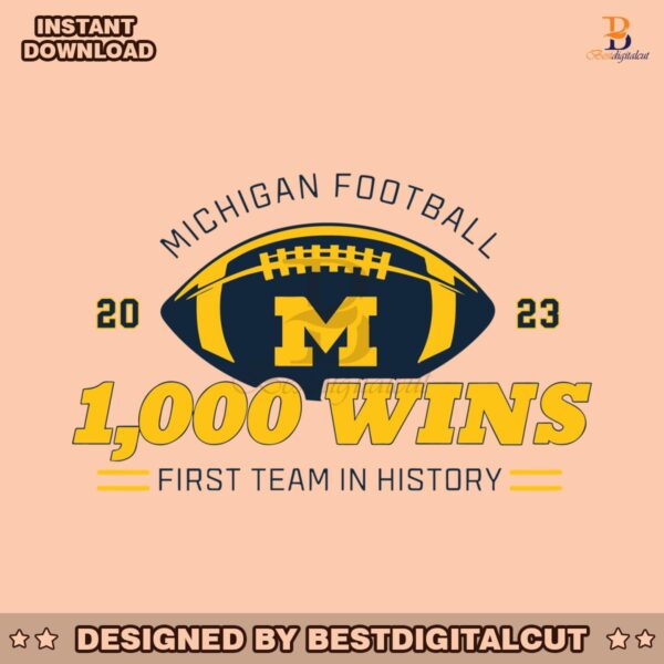 michigan-football-1000-wins-first-team-in-history-svg