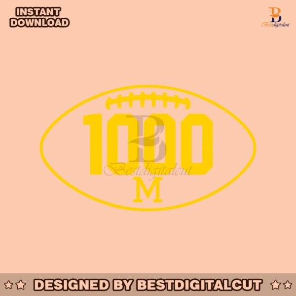 michigan-football-1000-wins-logo-svg