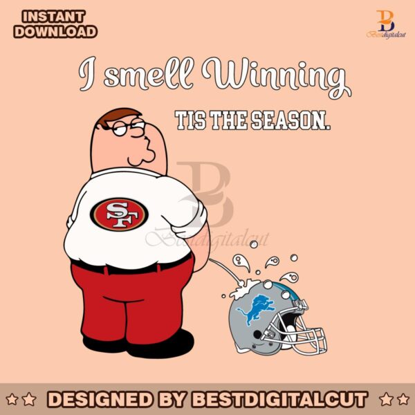 funny-49ers-i-smell-winning-detroit-lions-svg