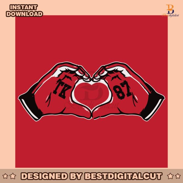 travis-kelce-87-heart-hands-svg