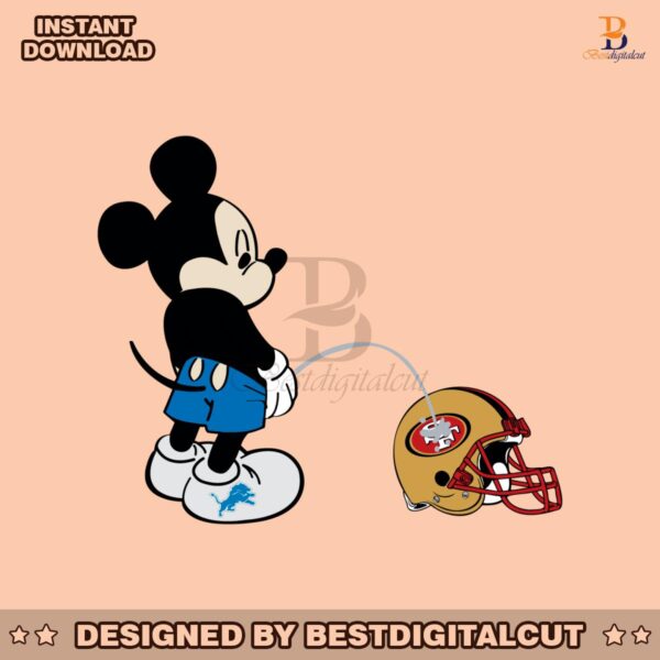 funny-mickey-lions-piss-on-san-francisco-49ers-svg