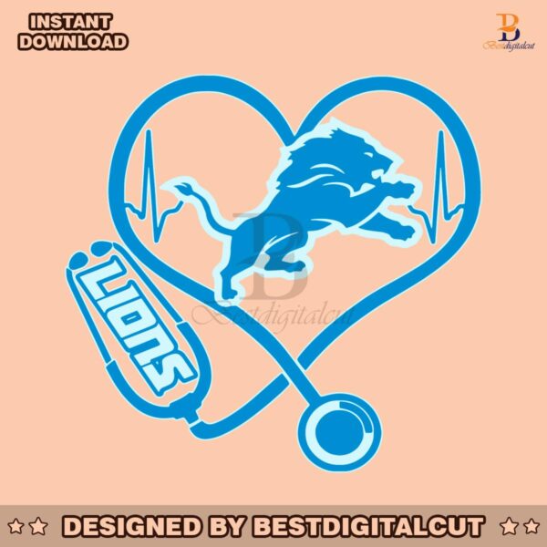 detroit-lions-heart-stethoscope-svg