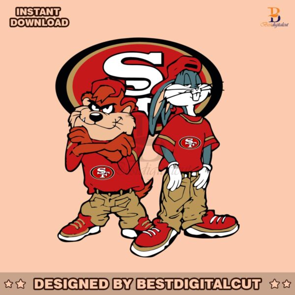 looney-tunes-hip-hop-san-francisco-49ers-svg