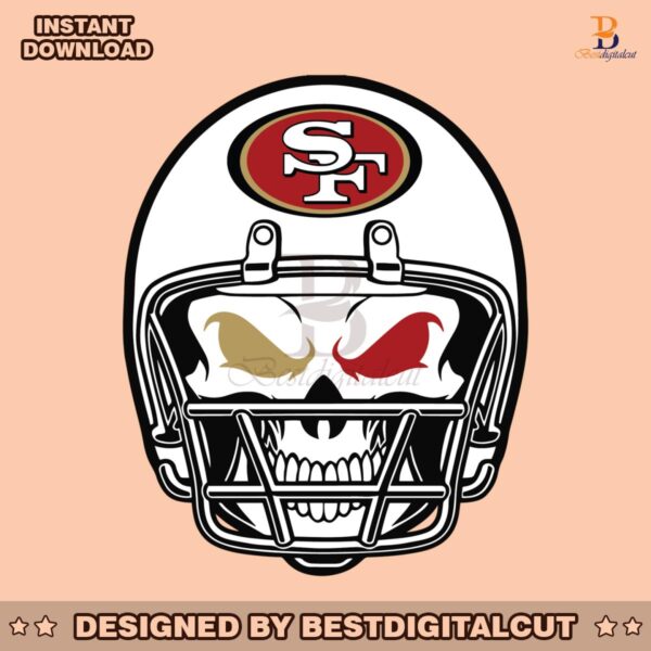 san-francisco-49ers-skull-helmet-svg