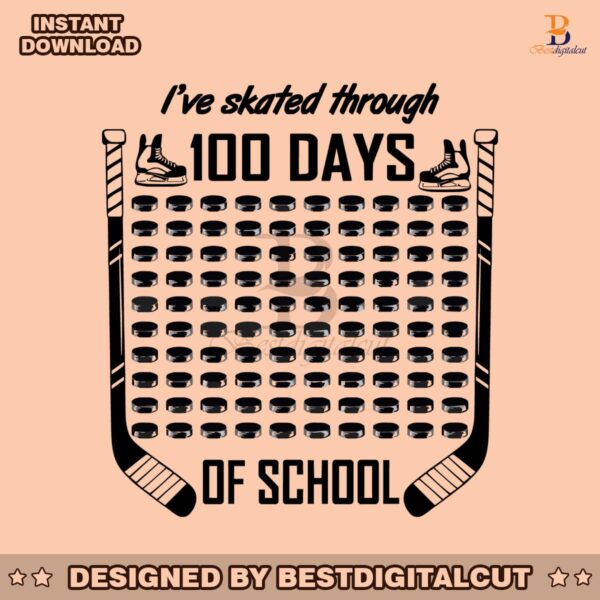 i-have-skated-through-100-days-of-school-svg