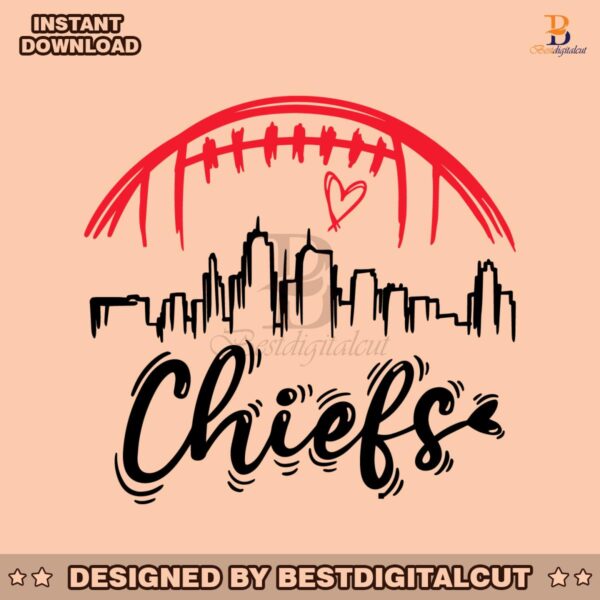 nfl-kc-chief-football-skyline-svg