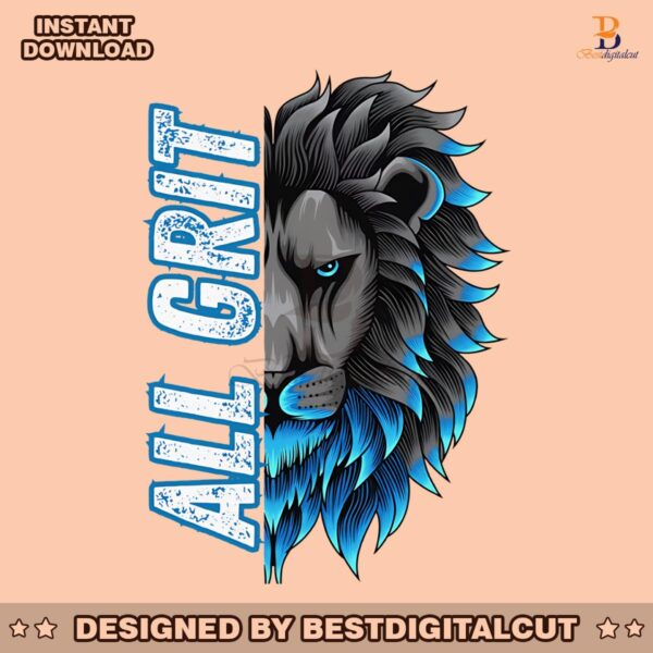 all-grit-lions-mascot-logo-svg