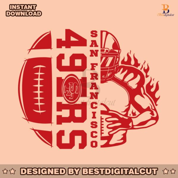 san-francisco-49ers-football-player-svg-digital-download