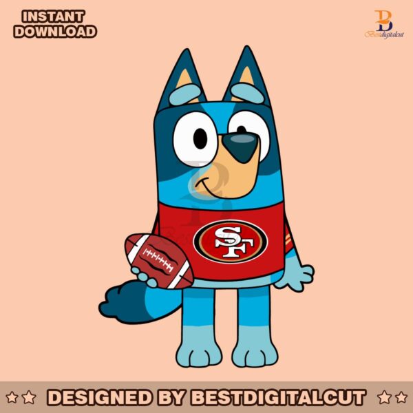 bluey-san-francisco-49ers-football-svg