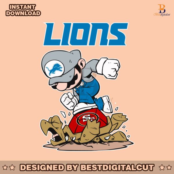 mario-lions-stomps-on-san-francisco-49ers-svg