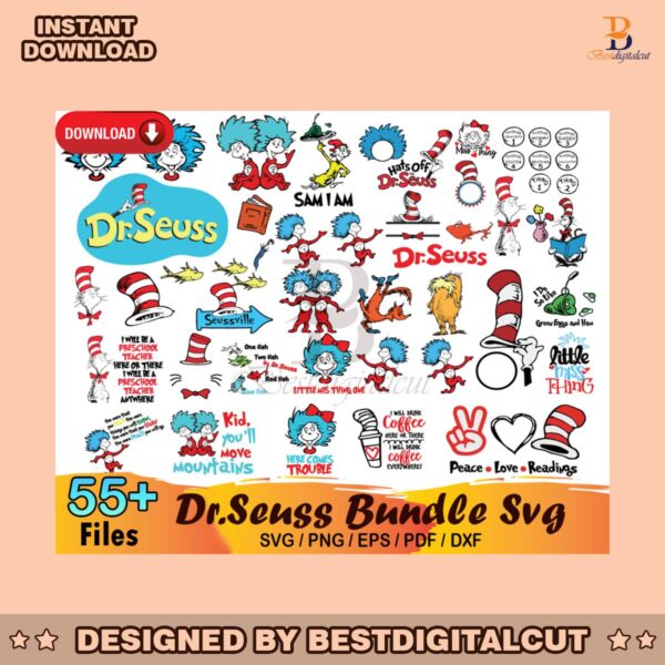 55-dr-seuss-bundle-cat-in-the-hat-svg