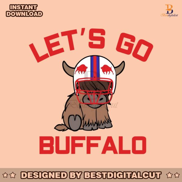 lets-go-buffalo-nfl-highland-cow-football-png