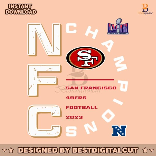 nfc-champions-san-francisco-49ers-football-2023-svg